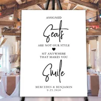 Pick A Seat Open Seating Personalized Wedding  Foam Board