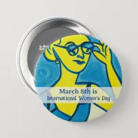 March 8th is International Women's Day Yellow and Blue