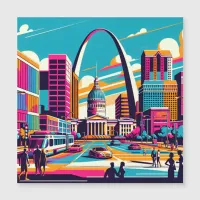 St Louis, Missouri | The Gateway Arch  Magnetic Invitation