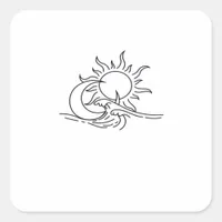 Whimsigoth Sun Sea Witchy Square Sticker