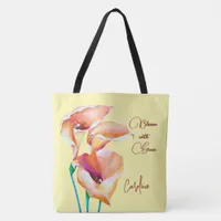 Bloom with Grace Pastel Fluid Colors Tote Bag