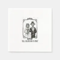 Till Death Do Us Part Skeleton Wedding Couple – Napkins