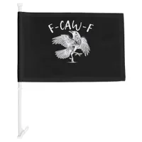 F-Caw-F Raven Vintage Graphic Car Flag