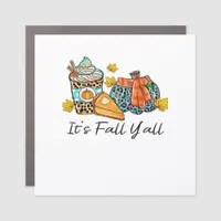 It’s Fall Y’all Pumpkin Spice Leopard Pumpkin Pie  Car Magnet