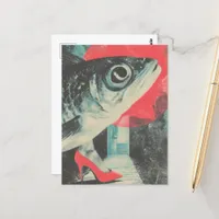 Surreal Fish and Legs Postcard