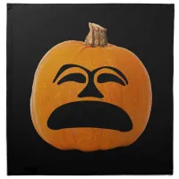 Jack o' Lantern Unhappy Face, Halloween Pumpkin Napkin