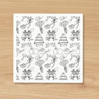 Whimsical Cute Chic Bridal Shower Engagement Party Napkins