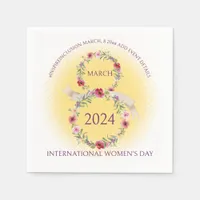 International Womens Day March 8 Inspire Inclusion Napkins