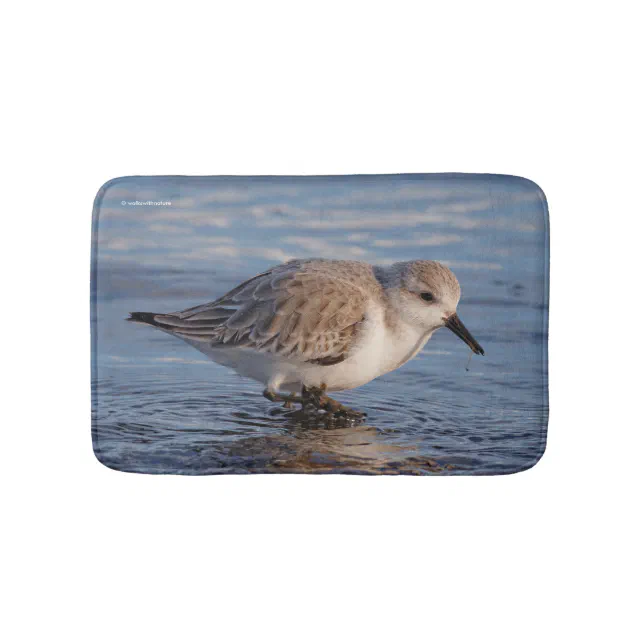 A Strolling Sanderling Bath Mat