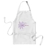 Purple Daisy Flower Bridal Adult Apron