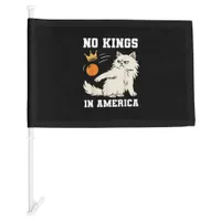 Funny No Kings in America Retro Classic Style Car Flag
