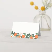 Minimal Little Cutie Citrus Baby Shower Place Card