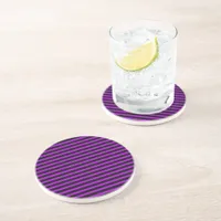 Purple & Black Stripes | Coaster