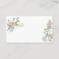 Finely flourished wedding guest place card