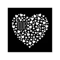 Hearts Full of Hearts Love White Self-inking Stamp