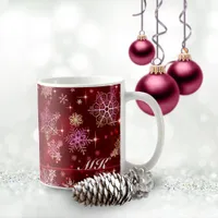 Prettiest Snowflakes Pattern Red ID846 Coffee Mug