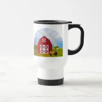 Add Your Name to Red Barn with Blue Sky Travel Mug