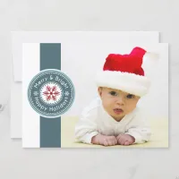 Mod Seal Photo Holiday card