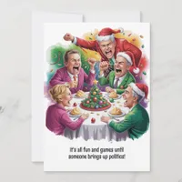 Funny Family Politics Christmas Holiday Card