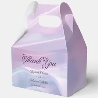 Whispers of Silk: Dreamy Pastel Waves Pink Blue  Favor Boxes