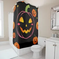 Cute Happy Little Pumpkin Vibes Shower Curtain