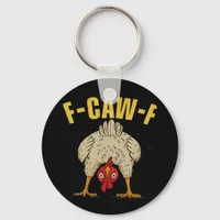 F-Caw-F Humor Gothic Crow Funny Aesthetic Style Keychain