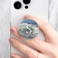 Ocean Waves Beach Monogram PopSocket