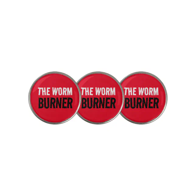 Funny The Worm Burner Golf Ball Marker