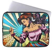 Pretty Woman Dancing Salsa Pop Art Laptop Sleeve