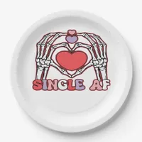 Af Skeleton Hands Valentines Day Classic Look Paper Plates