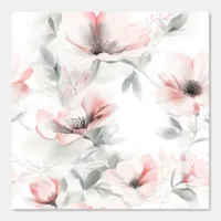 Watercolor Blush Anemone Floral Wallpaper