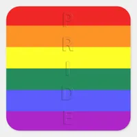 LGBT Pride Rainbow Flag Square Sticker