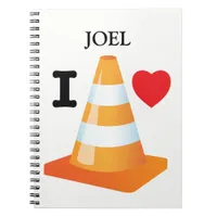 I Love Traffic Cones Fun Student Graduation Notebook