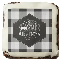 Wild Wonderful Christmas Black Buffalo Plaid ID604 Brownie