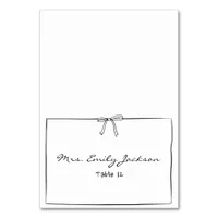 Timeless Chic Coquette Bow Handwritten Place Card