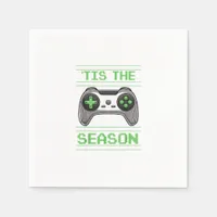 Tis The Season Video Games Christmas Xmas Gamer Napkins