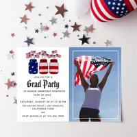 American Mason Jars Graduation Photo Invitation