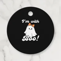 Im With Boo Funny Retro Style Favor Tags