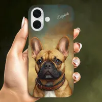 French Bulldog Personalized Fawn Frenchie iPhone 16 Case