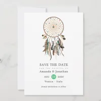 Indian legend Tribal Boho Wedding Save The Date