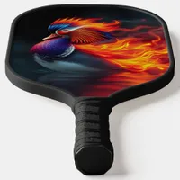Stunning Flame-boyant Firebird Hot Mandarin Duck Pickleball Paddle