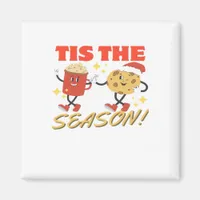 Tis The Season Christmas Retro Characters Magnet