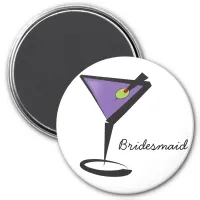 fun purple martini magnet