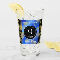 Elegant 9th Lapis Lazuli Wedding Anniversary Glass