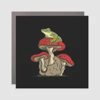 Frog  Mushroom Cottagecore Classic Car Magnet