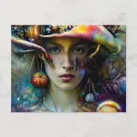 Mushroom Fantasy Woman Postcard