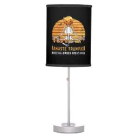 Namaste Trumpkin Make Halloween Great Again Medita Table Lamp