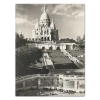 Sacré Coeur vintage black and white Tissue Paper