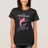 Overwhelmed With Excitement Jumping Figure Pink T-Shirt