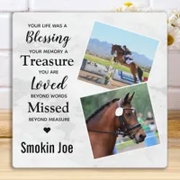 Horse Memorial Equine Photo Collage Plaque